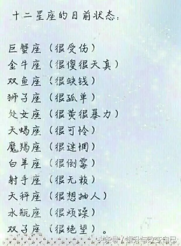 3、最笨的十二星座:请问在十二星座里最笨的星座是那个星座