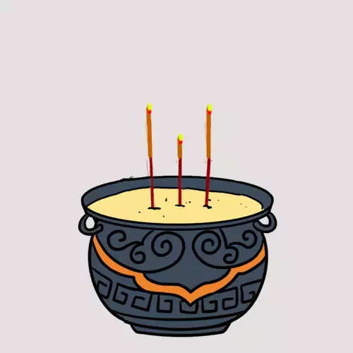 2、三根香香灰图解大全大:各位们好，请问三根香的香灰像花姑朵是的啥意思