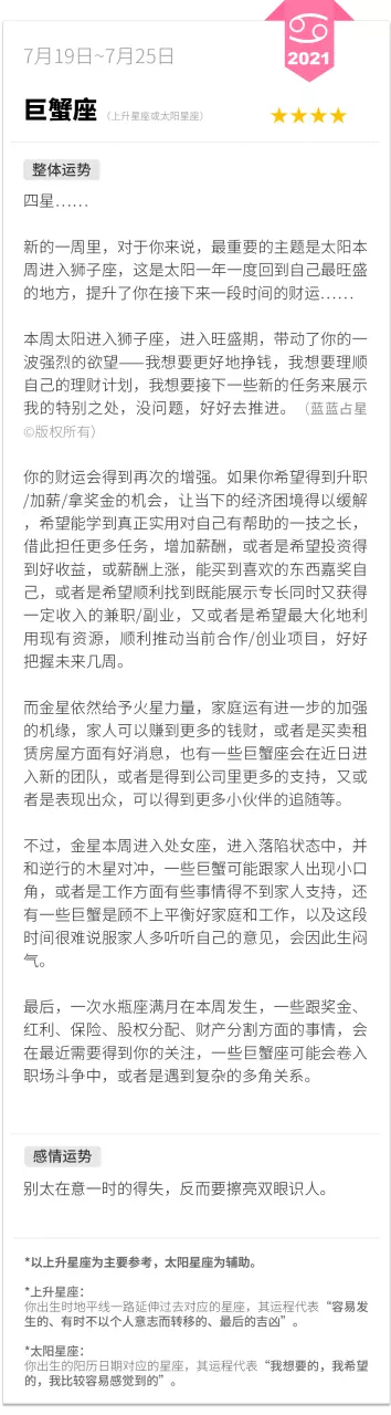 4、美国星座运势查询:星座运势