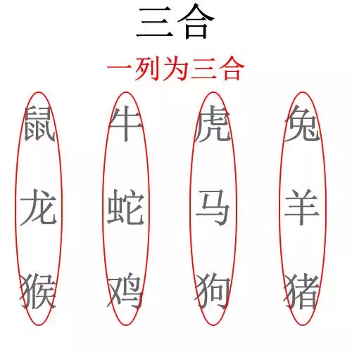 十二生肖相合相衝相害相刑表圖片，十二生肖相剋相害相衝
