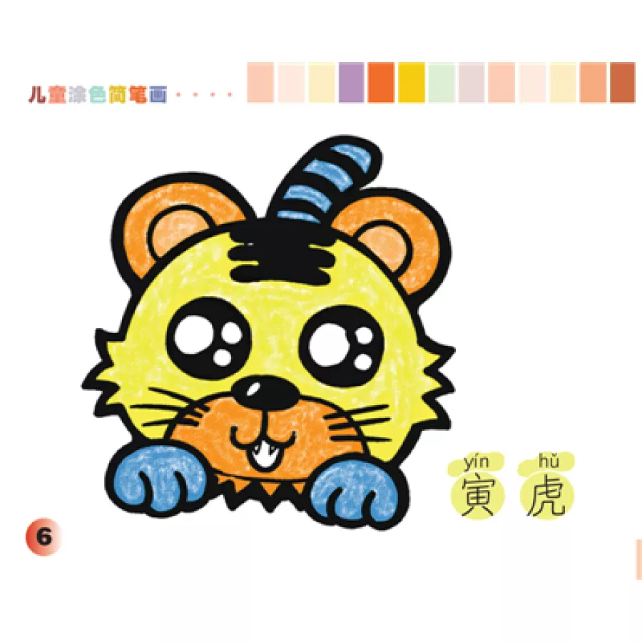 2、12生肖简笔画图片大全:十二生肖的简笔画有哪些