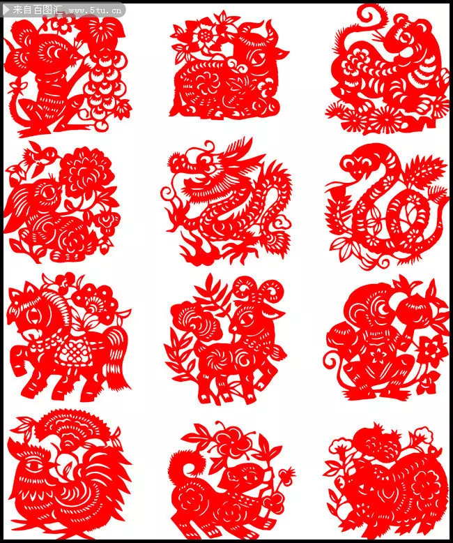 2、十二生肖图片大图:12生肖图片