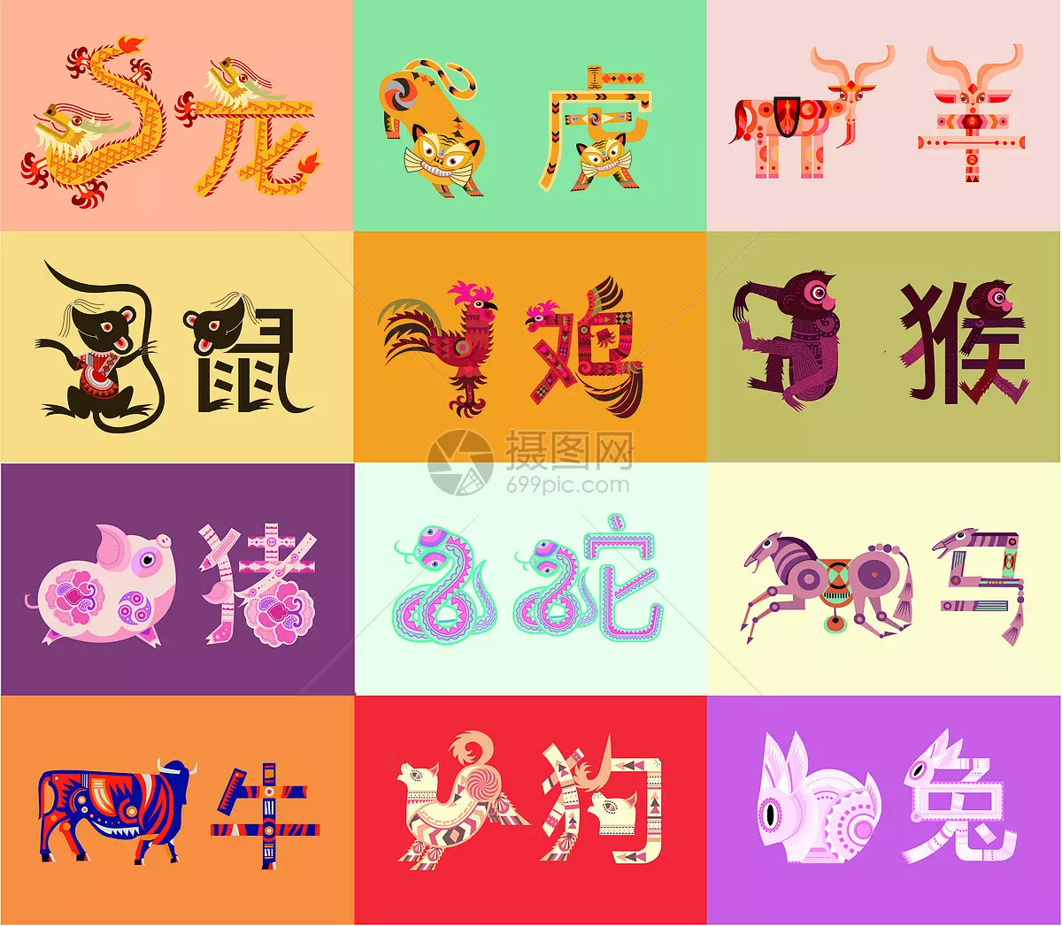 5、查看十二生肖图片:求十二生肖的图片
