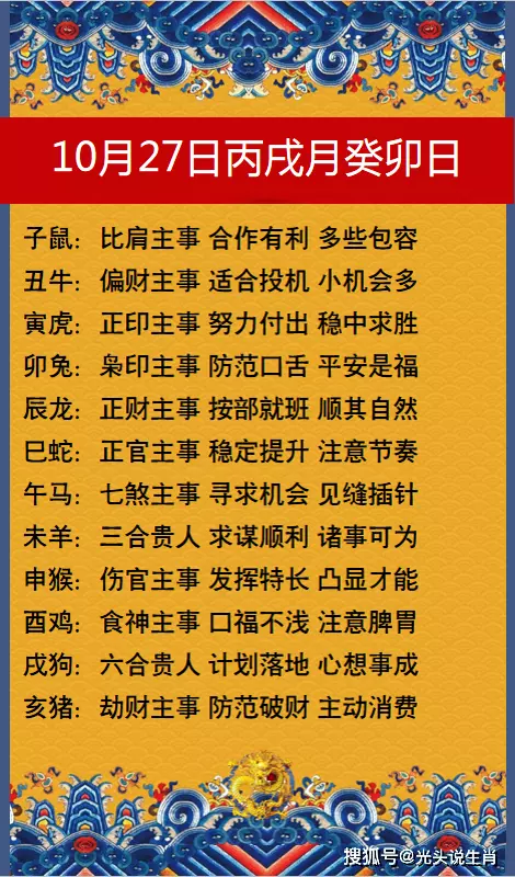 3、老黄历十二生肖:老黄历上冲什么属相是什么意思