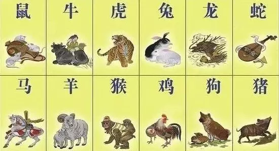 12生肖五行方位八卦图