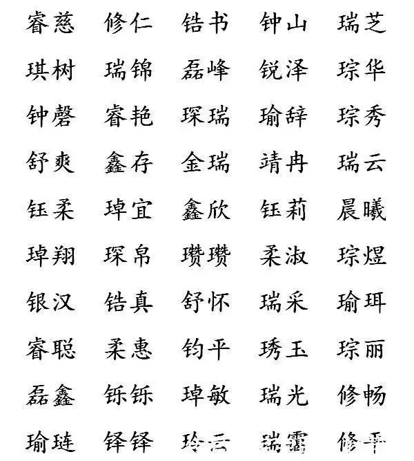 五行属金的字大全女孩:女孩用的五行属金的字