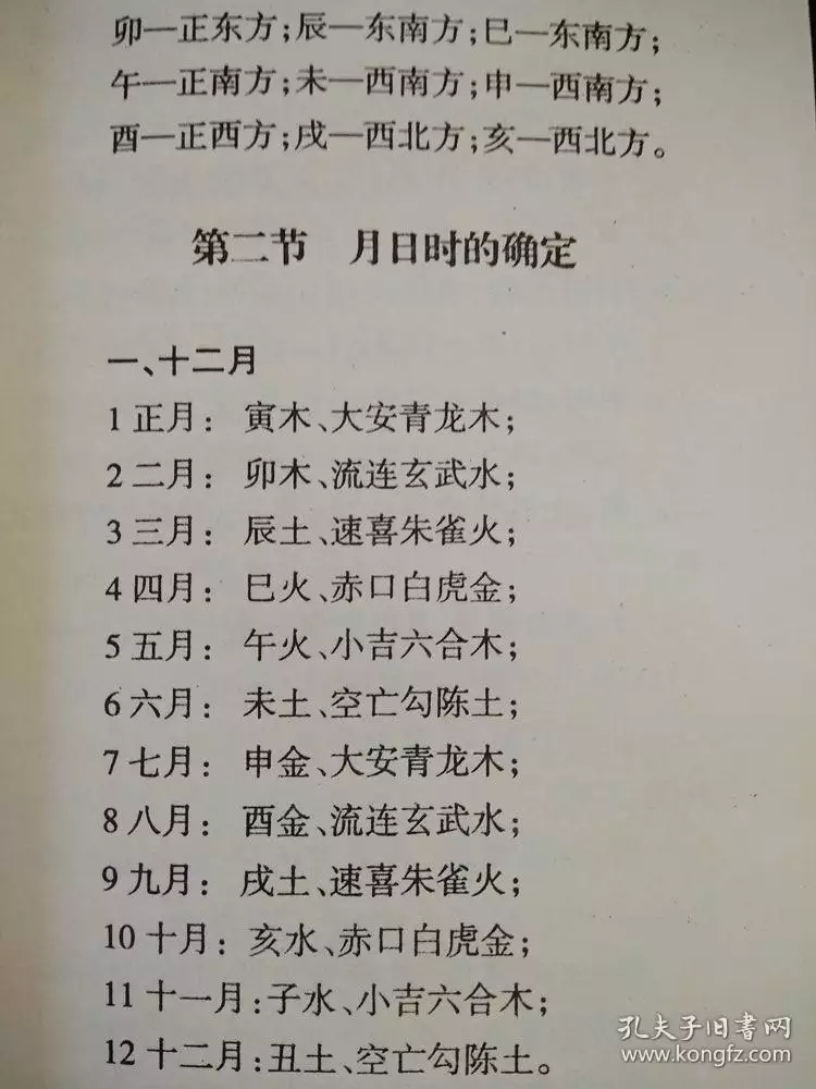 4、小六壬速斷大全對照表:六壬解析