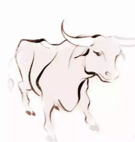 以年的牛为主题绘画：关于祖国的年的绘画
