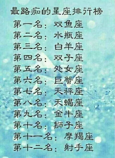 1、查看12星座的月份:十二星座分别对应什么月份