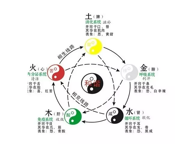 五行能量对照表