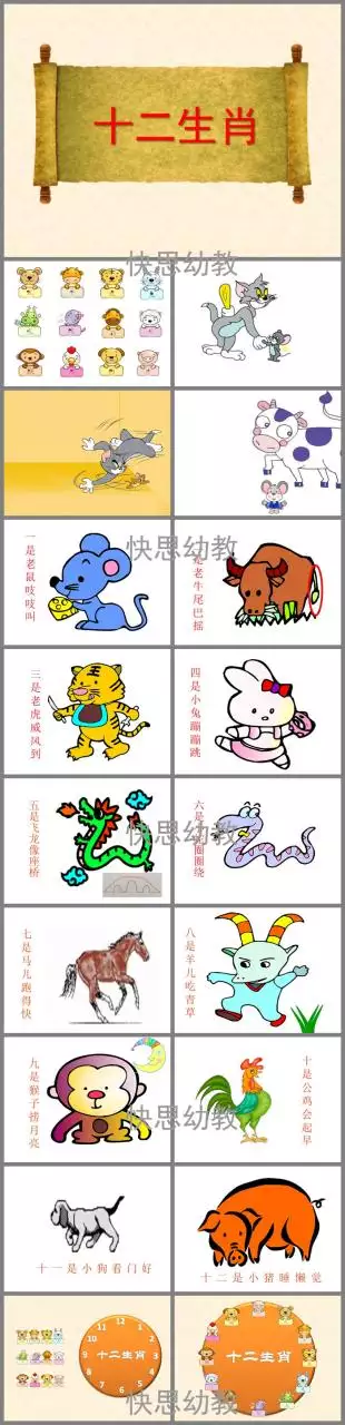 1、十二生肖顺序儿歌顺口溜:十二生肖顺序顺口溜