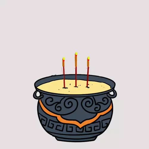 2、三支香最右边的灭了:给上香三柱,右边一柱熄灭预示什么?