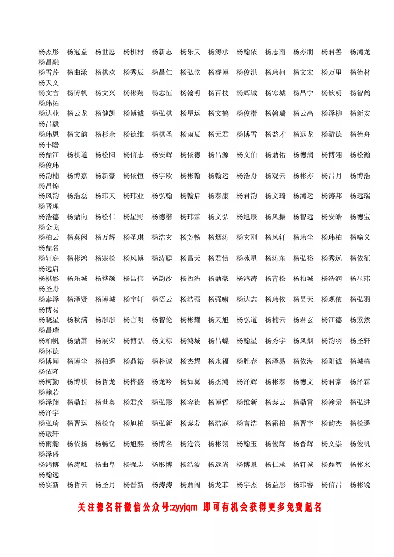 4、取名字大全免费查询:起名字大全免费