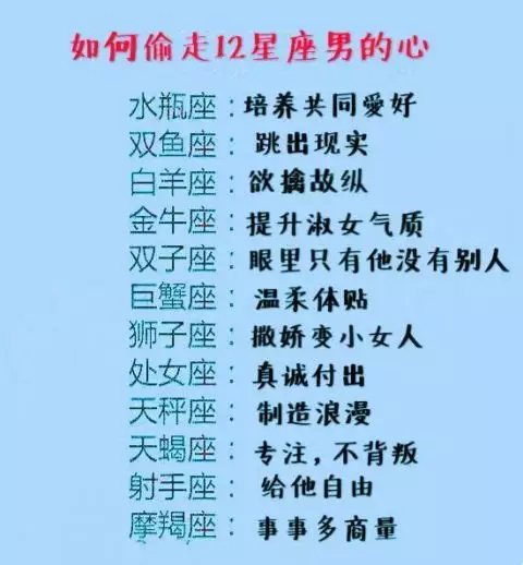 1、十二星座的爱情配对:巨蟹座与十二星座的配对