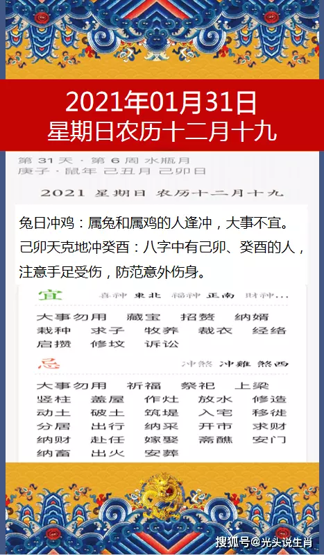 陽曆年1月31日屬相：年屬什麼生肖