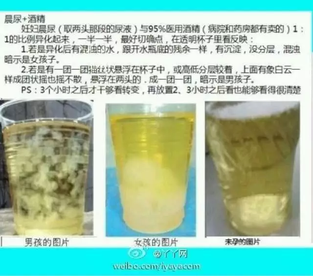 酒精加晨尿男孩的圖片：着要個孫子，晨尿加酒精測男女這准嗎