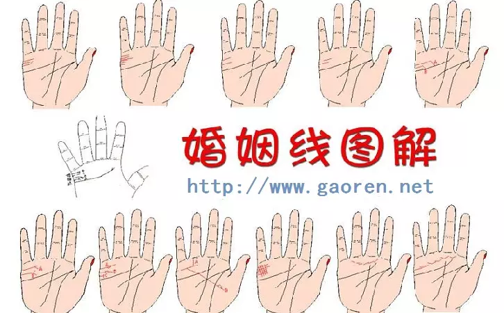 4、婚姻線怎麼看幾段姻緣圖片:如何看手相婚姻線
