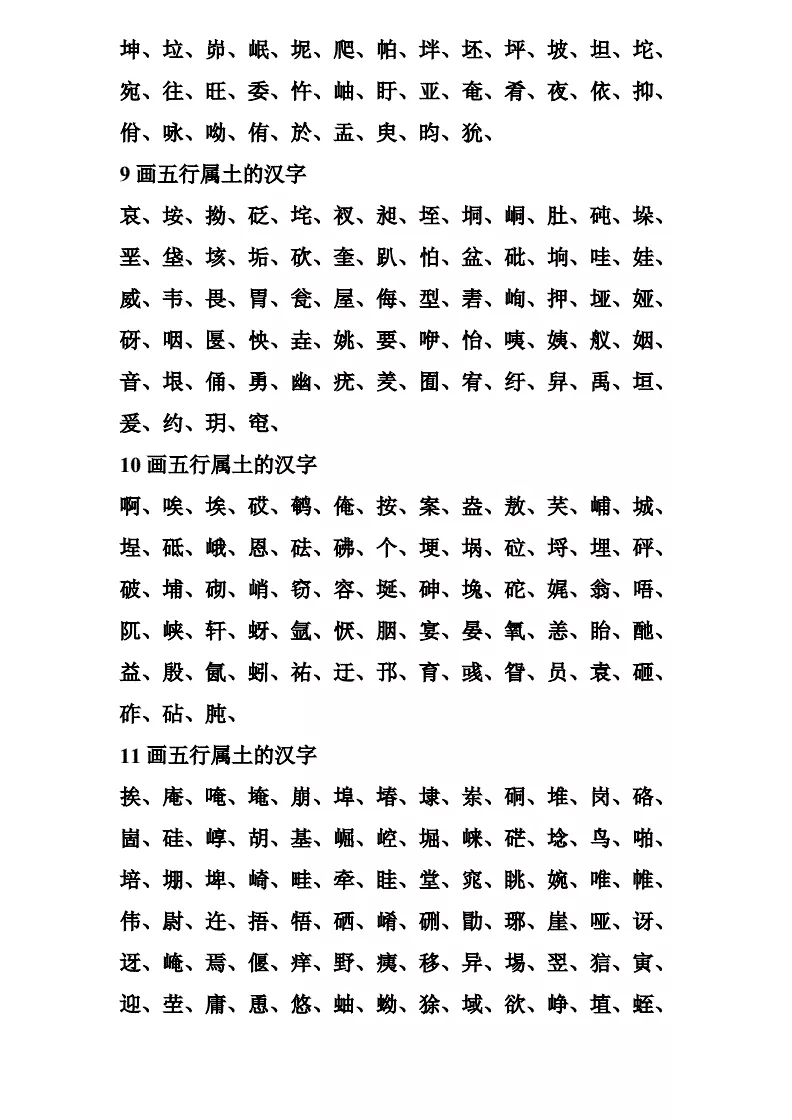 4、五行屬土最旺的字:五行屬土什麼字**