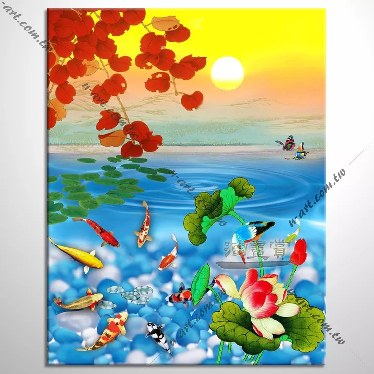 1、最旺財的九魚圖:哪些風水畫招財，九魚圖招財嗎