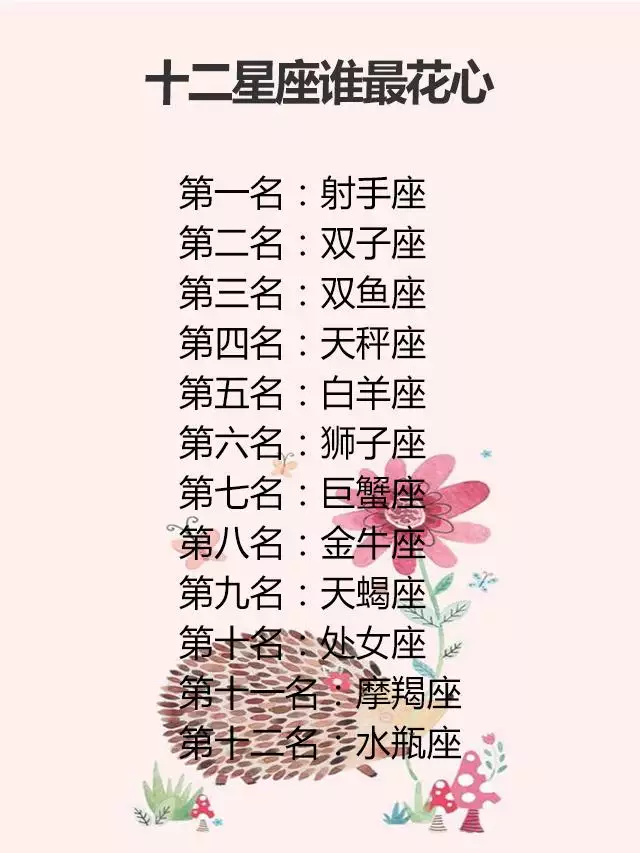 2、十二星座長大娶親配對:十二星座男女配對