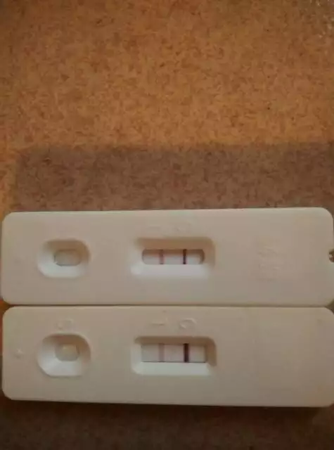 驗孕棒第二條似有若無但是两天以後又來大姨媽了腰直不起來小肚子酸痛 顏色屬於紅棕色是怎麼回事