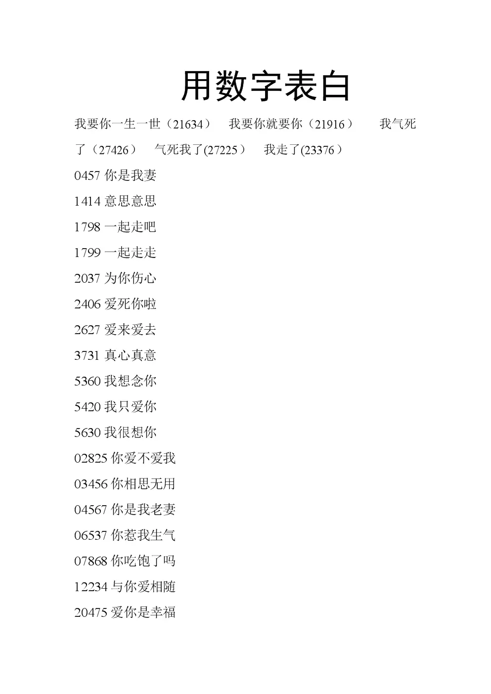 5、1到數字錶白:數字錶白語