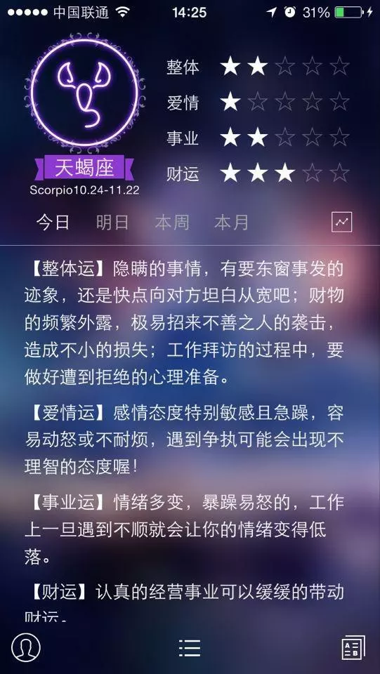 1、個人運勢查詢:算命(個人八字)--財運