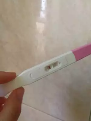打了促排針已有半個月，驗孕棒是显示兩條桿。一深一淺 ，我是懷孕了
