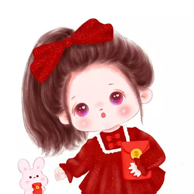 新年頭像女紅色可愛：誰有底色為紅色的qq女生頭像？