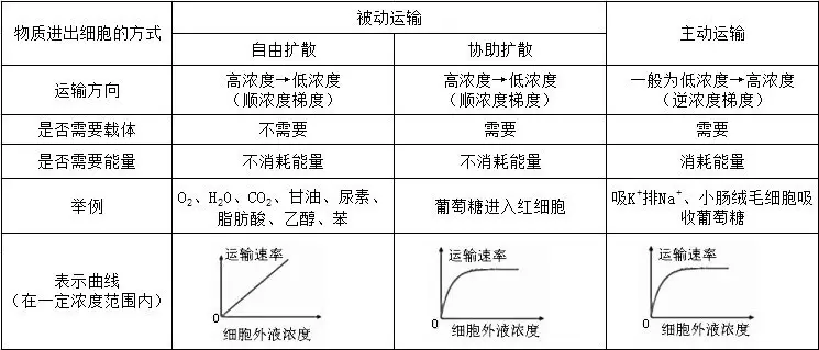 1、常見的物質跨膜轉運的類型:物質跨膜轉運有幾種基本形式,其基本特徵是什麼?