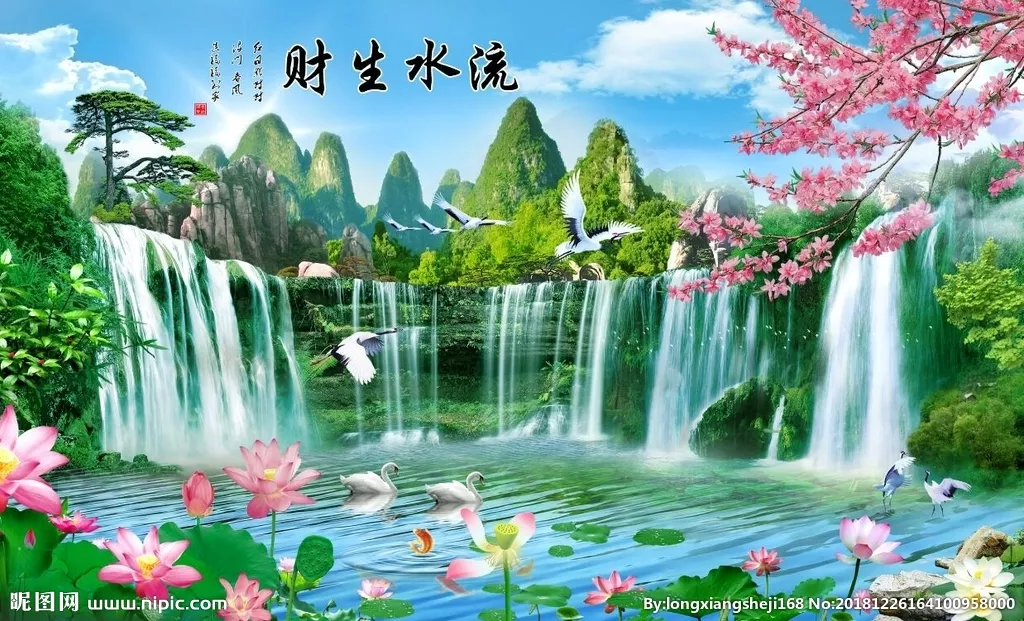 流水生財山水圖片大全：簡單 有意境 令人舒心的桌面圖片
