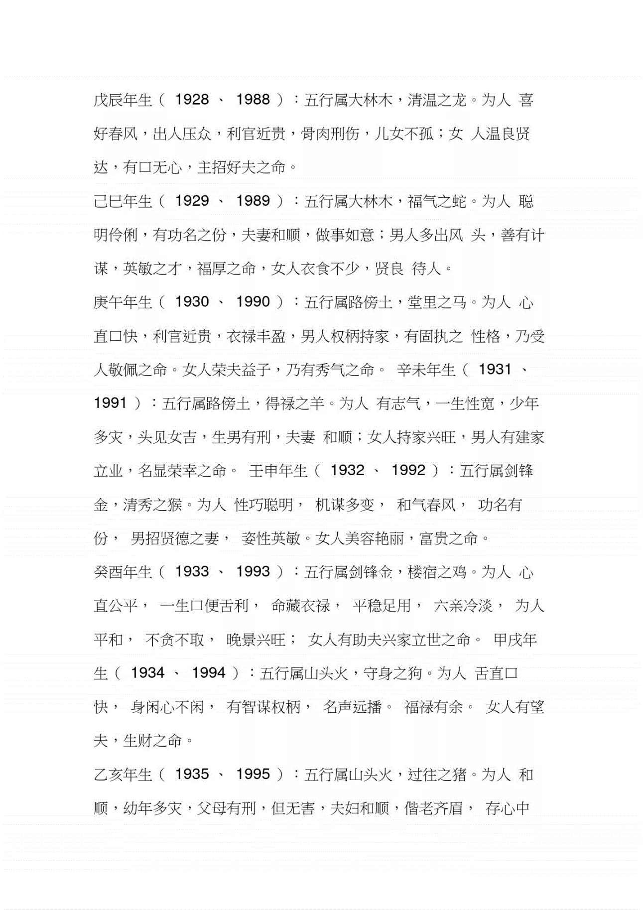 1、男女八字五行合婚口訣:八字論男女婚姻口訣