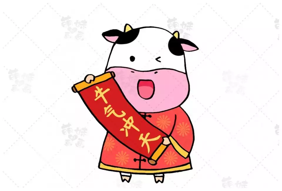 牛年圖片牛氣衝天簡筆畫：牛年圖片
