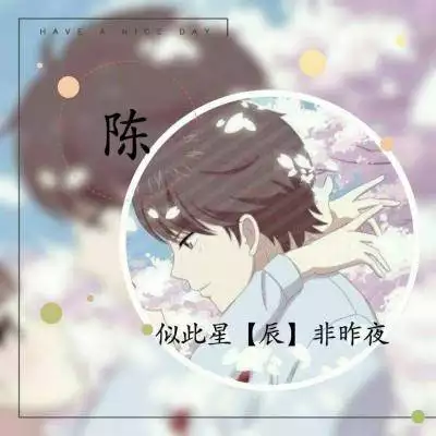 3、帶自己姓氏的頭像圖片陳:我要一個圖片做頭像，上面要有帶陳字的，是閃圖