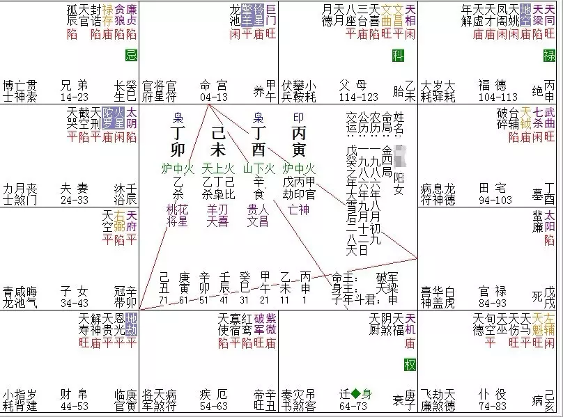 個人命盤詳解(免費版)：解讀命盤（詳解）