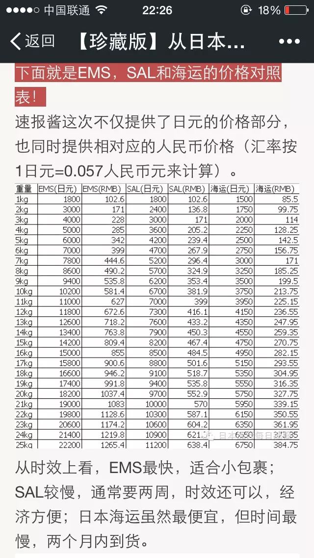 5、運費日本到中國多少錢:從日本到國內的運費多少錢？