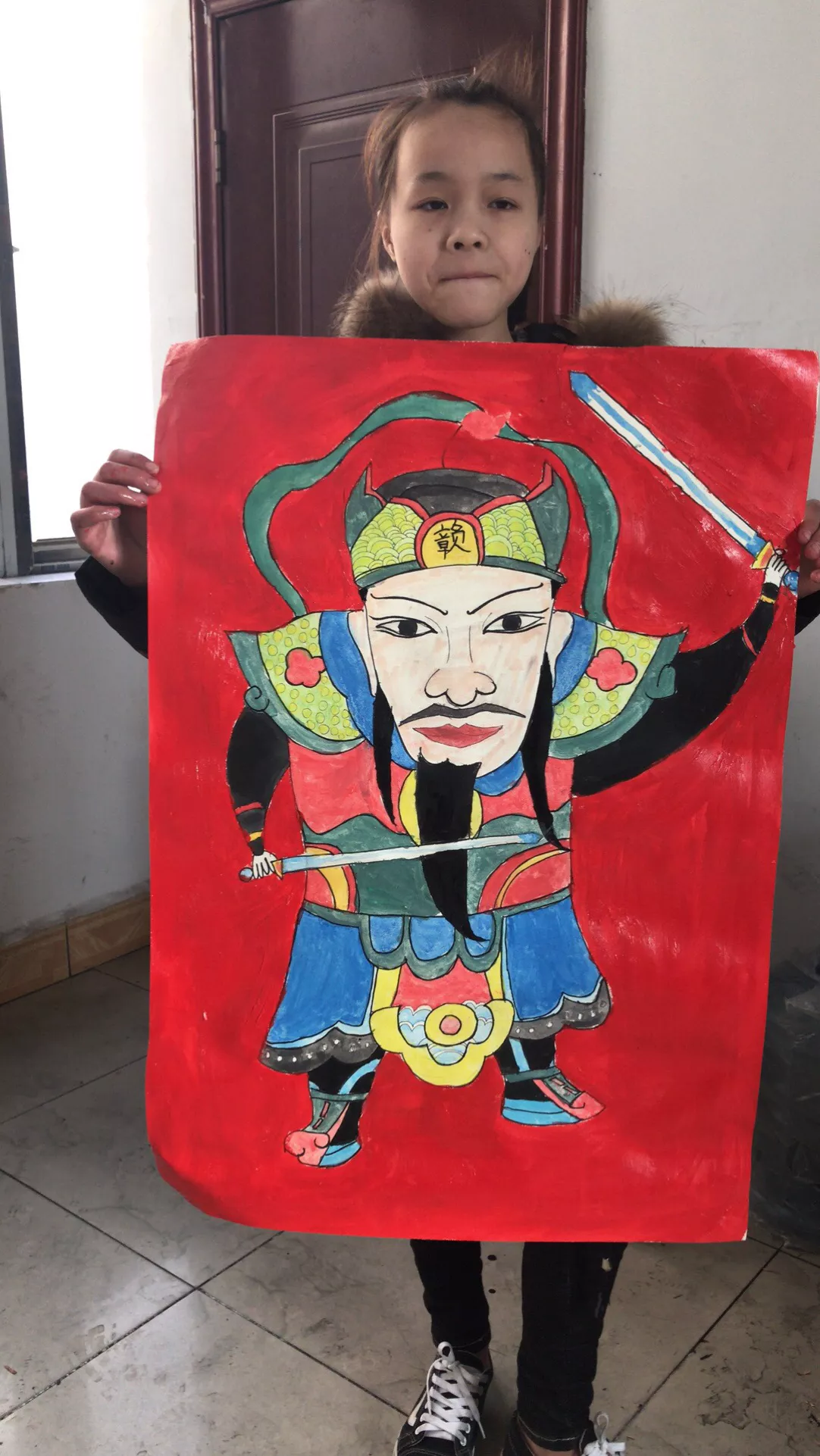 14、財神爺圖片大全素描繪畫:財神爺背後能掛畫嗎？