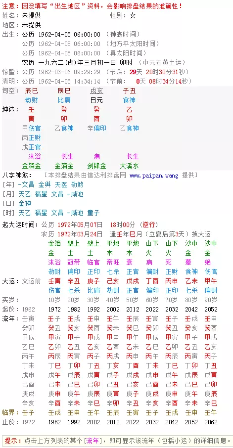 6、乙卯日和壬寅日婚配好嗎:癸酉年乙卯月壬寅日丙中午頭出生（女）算一下命理