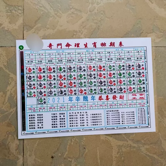 1、年生肖排位表:年有大財的生肖排