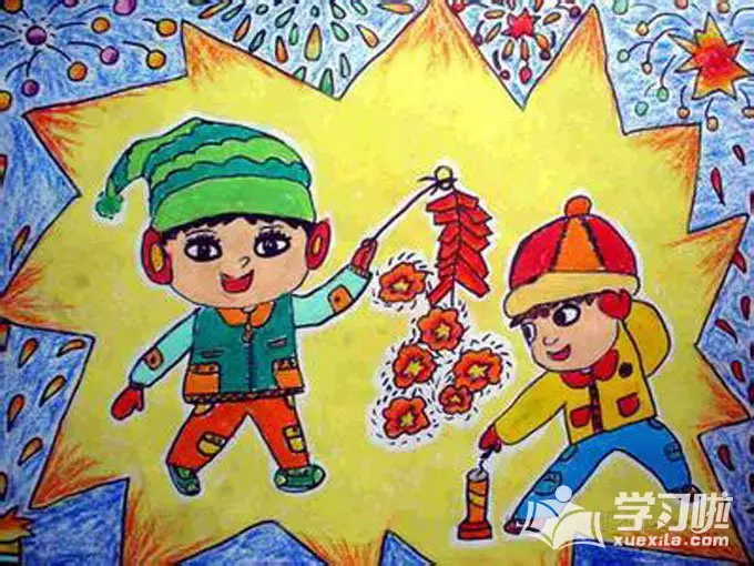 新年兒童畫圖片大全簡單漂亮：小學環保圖畫怎麼畫???