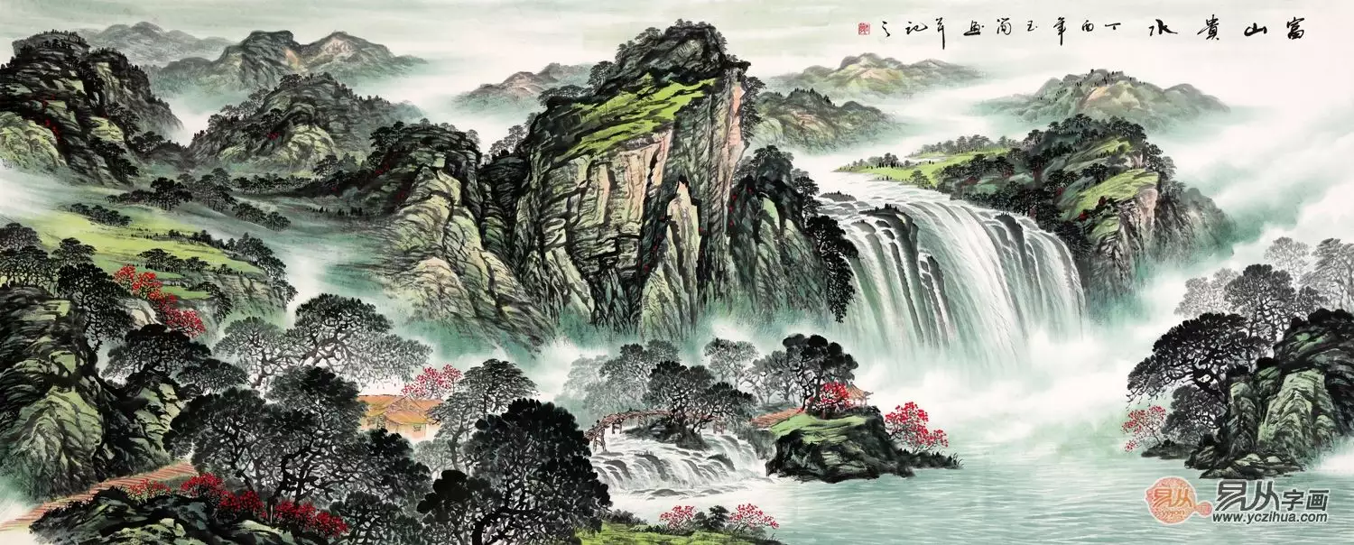 各種屬相家中掛最佳山水畫：屬猴家中客廳掛什麼畫好，客廳搭配山水畫風水好