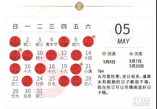2、年結婚吉日表5月:年5月哪結婚是吉日！
