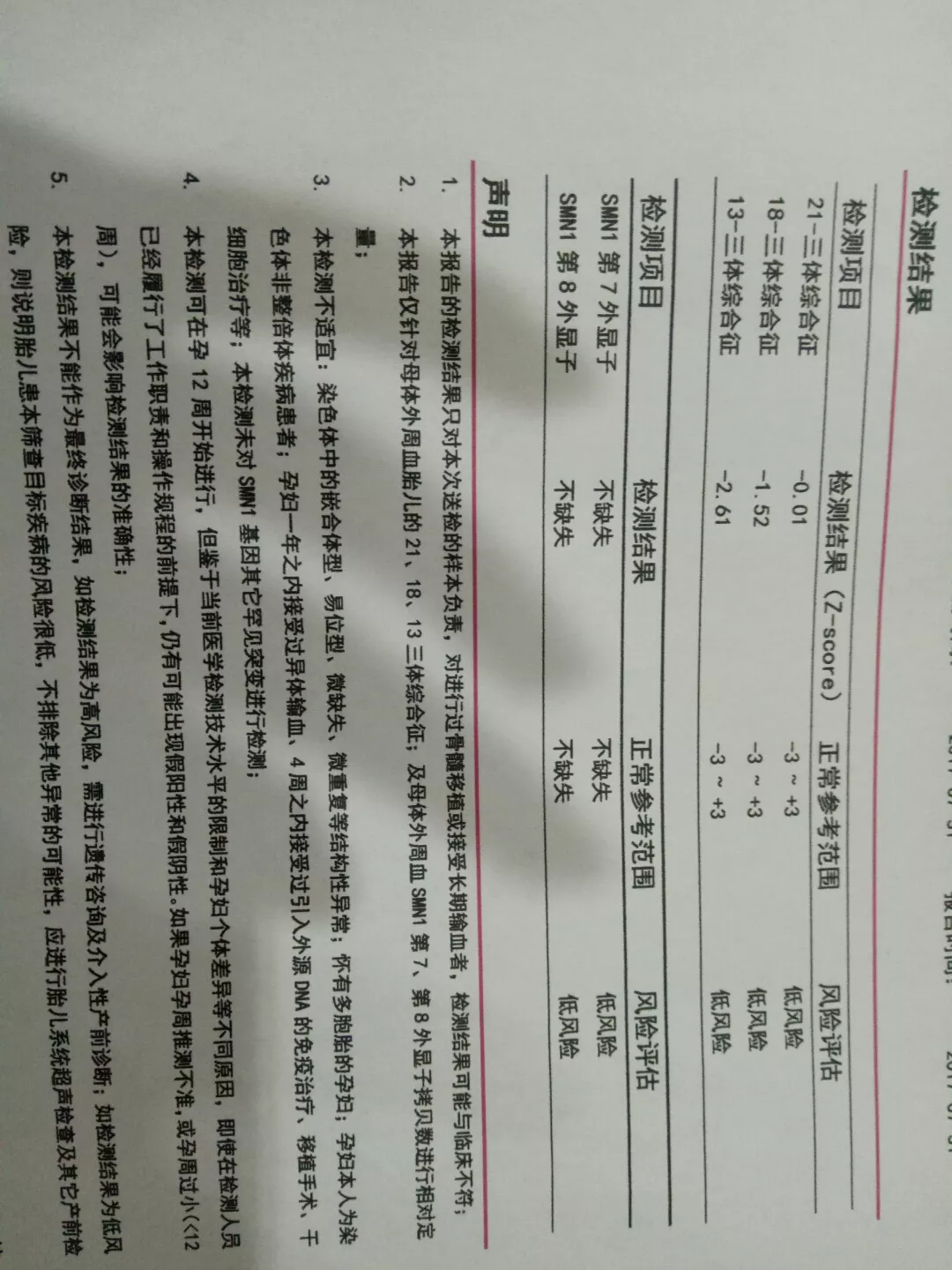 已生的無創dna單子：無創dna數據看性別圖 請問是男是女？