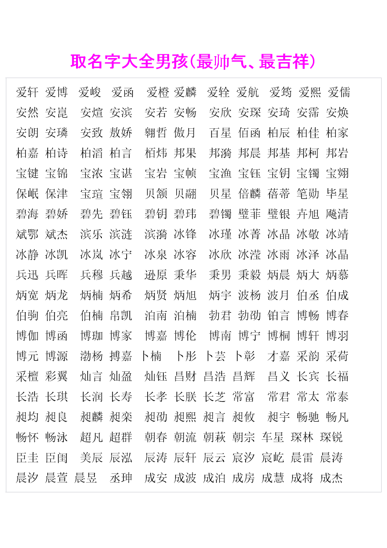 4、起名字大全免費:免費根據生辰八字起名字大全女孩