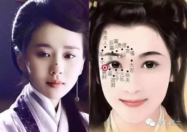 前世夫妻的痣長在哪下眼皮的痣：女人下眼皮，眼線中間位置有痔，好不好？