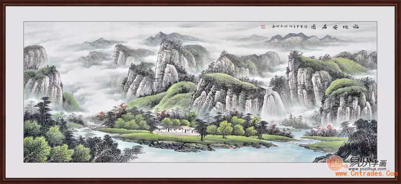 2、旺財旺人山水畫:間問家裡東強掛山水畫有什麼說法嗎?