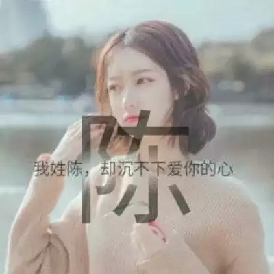 6、帶自己姓氏的頭像圖片陳:含有姓氏的頭像圖片