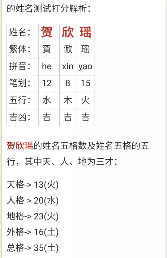 5、姓名測:名字測試