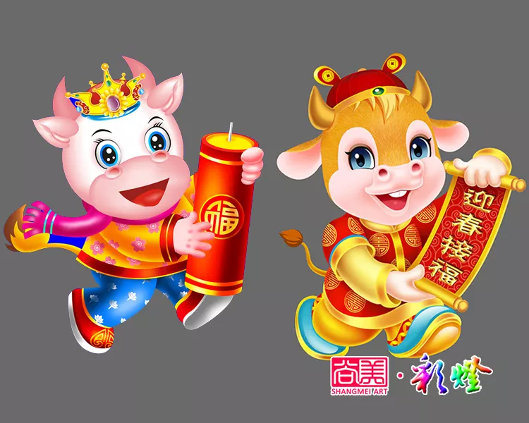 牛年簡筆畫圖片大全可愛帶顏色：牛年怎麼畫？