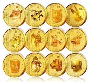 年在銀行買的十二生肖龍金銀紀念幣現在升值了嗎？